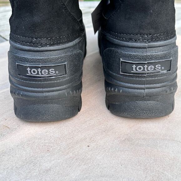 Totes Leather Rubber Duck Toe Waterproof Winter Boots Insulated Mens Size 9 New - Picture 4 of 15